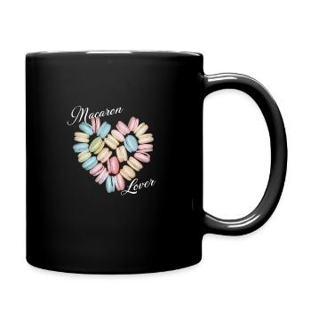 Macaron-liebhaber Französische Macarons - Tasse einfarbig - Schwarz - Rechts