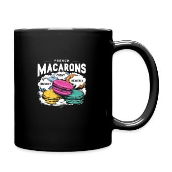 Macaron lovers French macarons - Full Colour Mug - black - Right