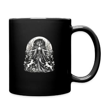 Ostara Eostre Equinox Witch Pagan Goddess Rituals - Full Colour Mug - black - Right