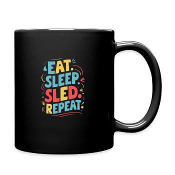 Luge Neige Luge Sport d’hiver Winter Outdood - Mug uni - noir - Droite