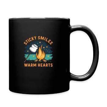 Scout Camping Randonnée en plein air autour d’un feu de camp - Mug uni - noir - Droite