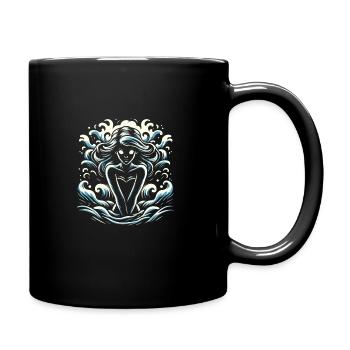 Creepy Sirens, Horror Mermaid, Creepy - Full Colour Mug - black - Right