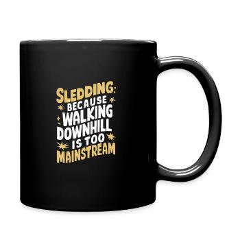 Sledding Snow Sled Winter Sport Winter Outdood - Tasse einfarbig - Schwarz - Rechts