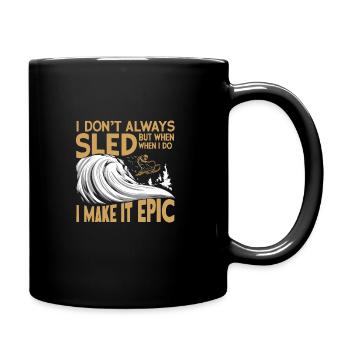 Luge Neige Luge Sport d’hiver Winter Outdood - Mug uni - noir - Droite