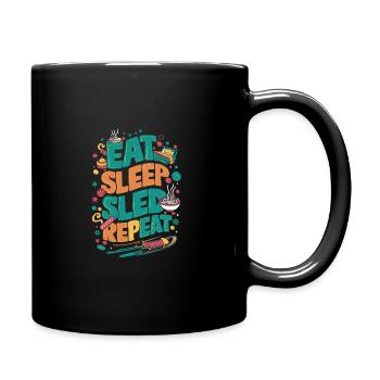 Luge Neige Luge Sport d’hiver Winter Outdood - Mug uni - noir - Droite