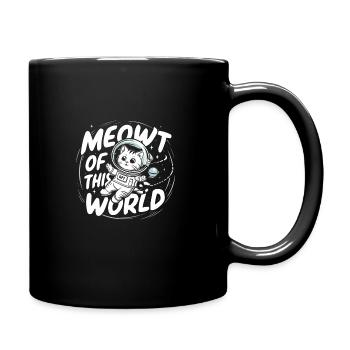 Katze Astronaut Astronomie Äußeres Sonnensystem - Tasse einfarbig - Schwarz - Rechts