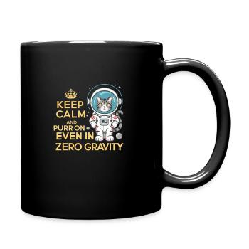 Cat, Astronaut, Astronomy, Outer Solar System - Full Colour Mug - black - Right