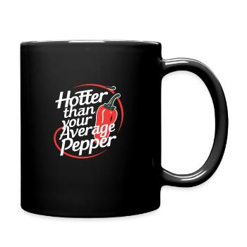 Liebhaber Scharfer Speisen, Chili Peppers Chef - Tasse einfarbig - Schwarz - Rechts