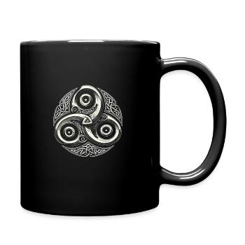 Pétroglyphe Art rupestre ancien Rock dessin indien - Mug uni - noir - Droite