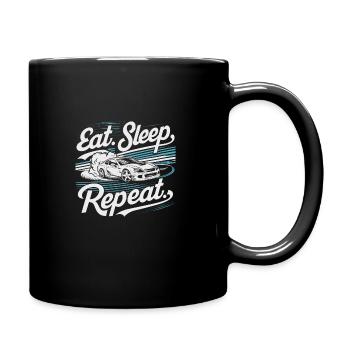 Car drift racing, racing car motorsport drift - Full Colour Mug - black - Right