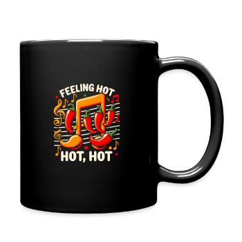 Liebhaber Scharfer Speisen, Chili Peppers Chef - Tasse einfarbig - Schwarz - Rechts