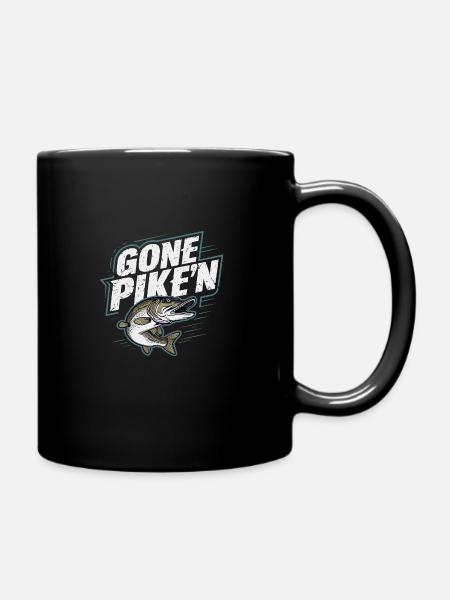 Northern Pike Fisherman Pike Fishing Rod Pike Fish - Full Colour Mug - black