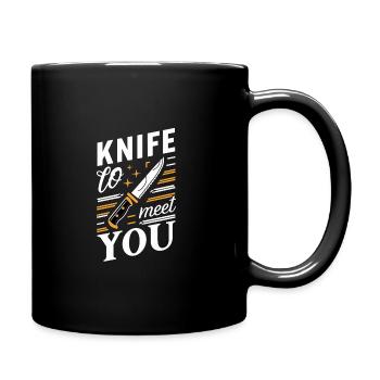 Knife Collector Knife Collection Hunting Fishing - Full Colour Mug - black - Right