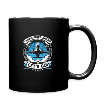 Air Traffic Controller Aircraft Flight Service - Full Colour Mug - black - Right