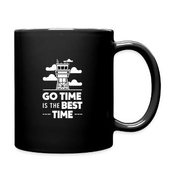 Air Traffic Controller Aircraft Flight Service - Full Colour Mug - black - Right