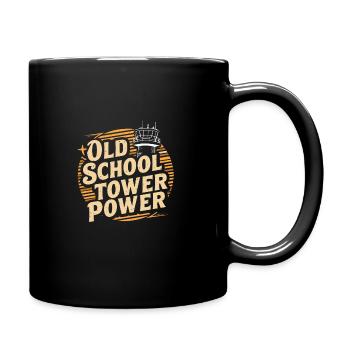 Air Traffic Controller Aircraft Flight Service - Full Colour Mug - black - Right