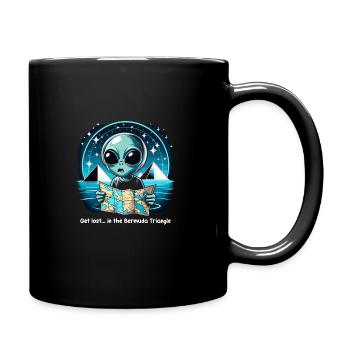 Mysteriöses Verschwindenlassen Im Bermudadreieck - Tasse einfarbig - Schwarz - Rechts
