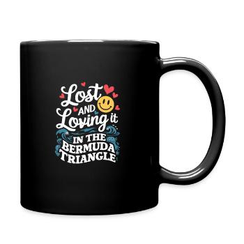 Mysteriöses Verschwindenlassen Im Bermudadreieck - Tasse einfarbig - Schwarz - Rechts