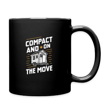 Rolling Tiny House Minimalist Lifestyle - Full Colour Mug - black - Right
