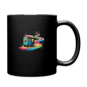 Rolling Tiny House Minimalist Lifestyle - Full Colour Mug - black - Right
