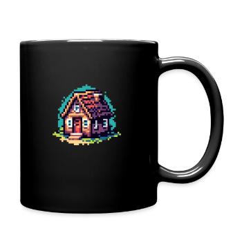 Rolling Tiny House Minimalistischer Lebensstil - Tasse einfarbig - Schwarz - Rechts