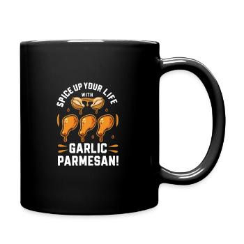 Chicken Wings Wing Hot Cooked Chicken Fast Food - Tasse einfarbig - Schwarz - Rechts