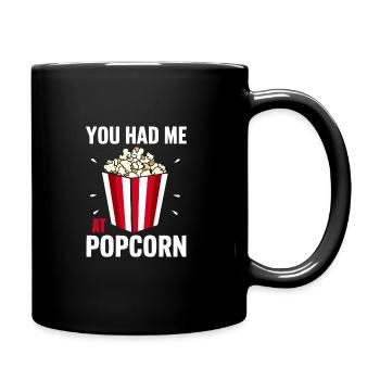 Dicton de pop-corn amusant, pop-corn en rafale - Mug uni - noir - Droite