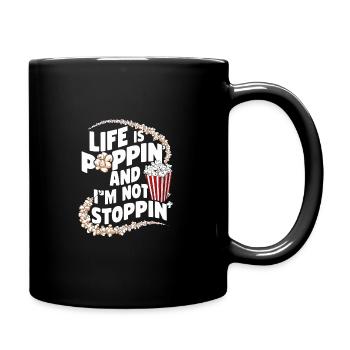 Dicton de pop-corn amusant, pop-corn en rafale - Mug uni - noir - Droite