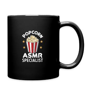 Lustiger Popcorn-spruch, Binge-watching-popcorn - Tasse einfarbig - Schwarz - Rechts