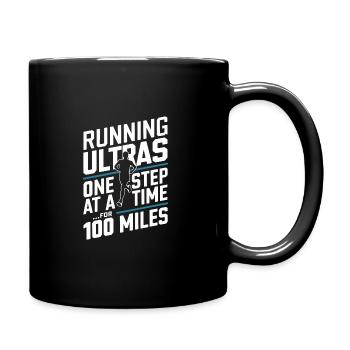 Ultra Running Ultramarathon Runner Marathoner - Full Colour Mug - black - Right