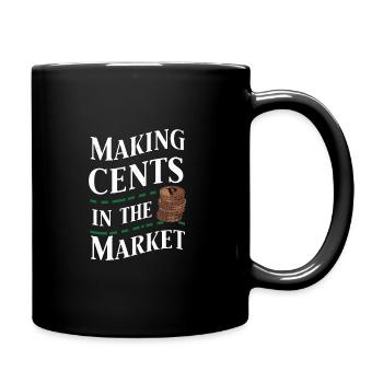 Börsenhändler, Forex-händler, Anlegerhandel - Tasse einfarbig - Schwarz - Rechts