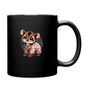 Niedlicher Pudu-hirsch Südamerika Cartoon-hirsch - Tasse einfarbig - Schwarz - Rechts