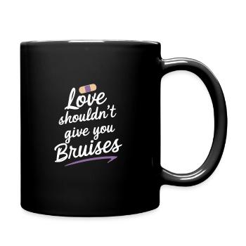 Raising awareness of domestic violence - Full Colour Mug - black - Right