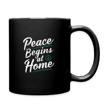Raising awareness of domestic violence - Full Colour Mug - black - Right