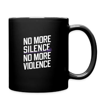 Raising awareness of domestic violence - Full Colour Mug - black - Right