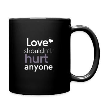 Raising awareness of domestic violence - Full Colour Mug - black - Right