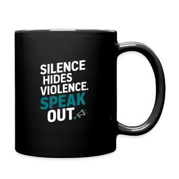 Sensibilisierung Für Häusliche Gewalt - Tasse einfarbig - Schwarz - Rechts