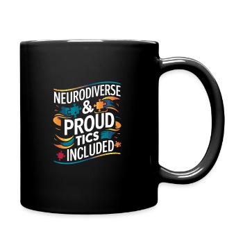 Tourette's Syndrome Awareness Neurodiverse - Full Colour Mug - black - Right