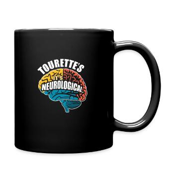 Tourette's Syndrome Awareness Neurodiverse - Full Colour Mug - black - Right