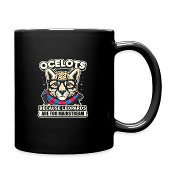 Ocelot Wild Cat Exotic Pets Jungle Big Cat - Full Colour Mug - black - Right