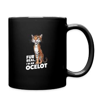 Ocelot Wild Cat Exotic Pets Jungle Big Cat - Full Colour Mug - black - Right