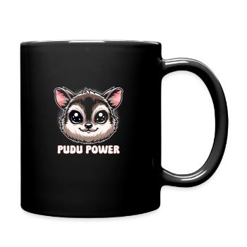 Cute Pudu Deer South America Cartoon Deer - Full Colour Mug - black - Right