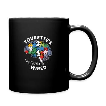 Tourette's Syndrome Awareness Neurodiverse - Full Colour Mug - black - Right