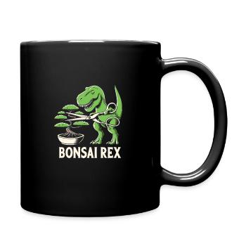Bonsai Master T-Rex Dinosaur Gardening for - Full Colour Mug - black - Right