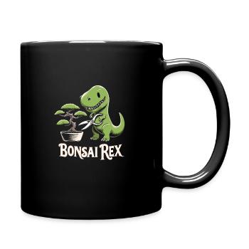 Bonsai Master T-Rex Dinosaur Gardening for - Full Colour Mug - black - Right