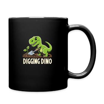 Bonsai Master T-Rex Dinosaur Gardening for - Full Colour Mug - black - Right