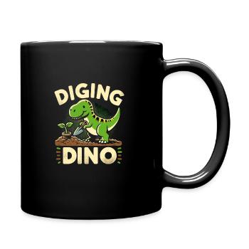 Bonsai Master T-Rex Dinosaur Gardening for - Full Colour Mug - black - Right