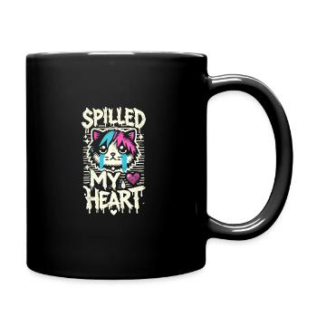 Emo Cat Design Für Gothische Katzenliebhaber Und - Tasse einfarbig - Schwarz - Rechts