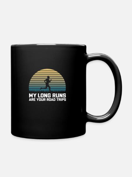 Ultra Running Ultramarathon Runner Marathoner - Full Colour Mug - black