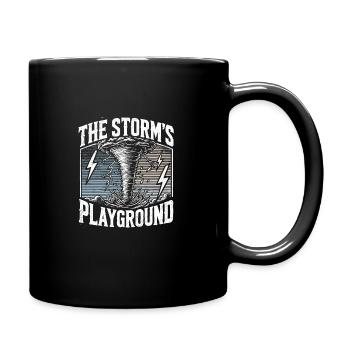 Découvrez le monde fascinant de la chasse aux tornades - Mug uni - noir - Droite